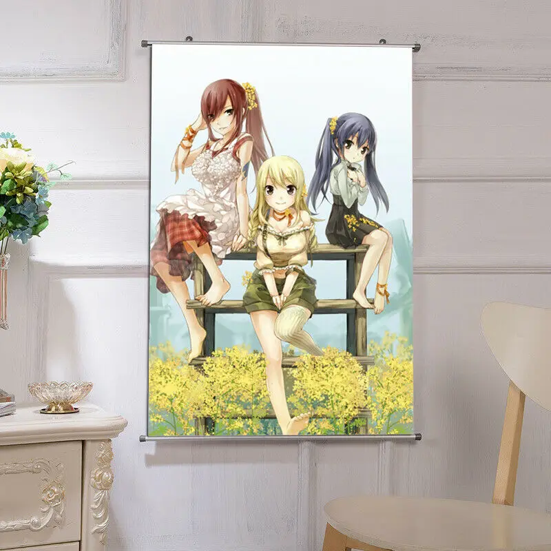 60X90CM Anime Fairy Tail ART Home Decor Poster Wall Scroll Collectible