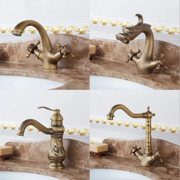 

Copper single hole faucet Customized wash basin faucet Kitchen hot and cold water faucet Bathroom faucet