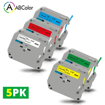 

5PK Label Tape MK221 9mm For Brother M Tape MK 221 Labels MK 421 MK-221 MK 521 MK 621 Label Tape For Brother P-touch Label Maker