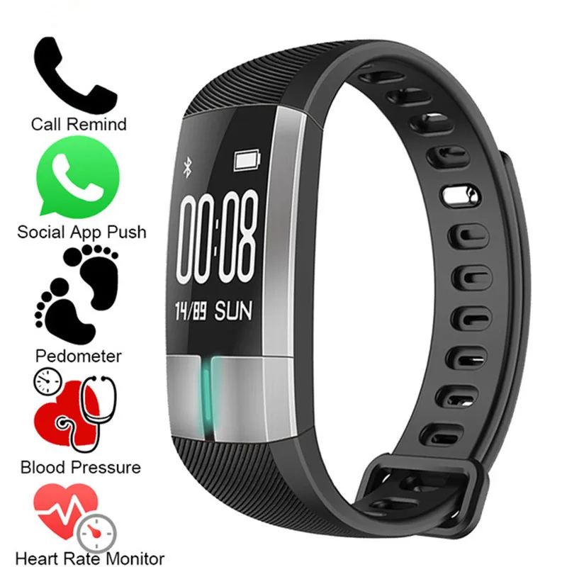 

Sport Smart Fitness Bracelet ECG Real-time Monitoring Blood Pressure Heart Rate Watch Intelligent Activity Tracker Wristband New