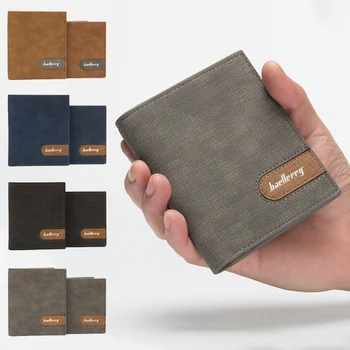 

Bifold Slim Wallet for Men PU Leather Lightweight Card Holder Short Purse S55