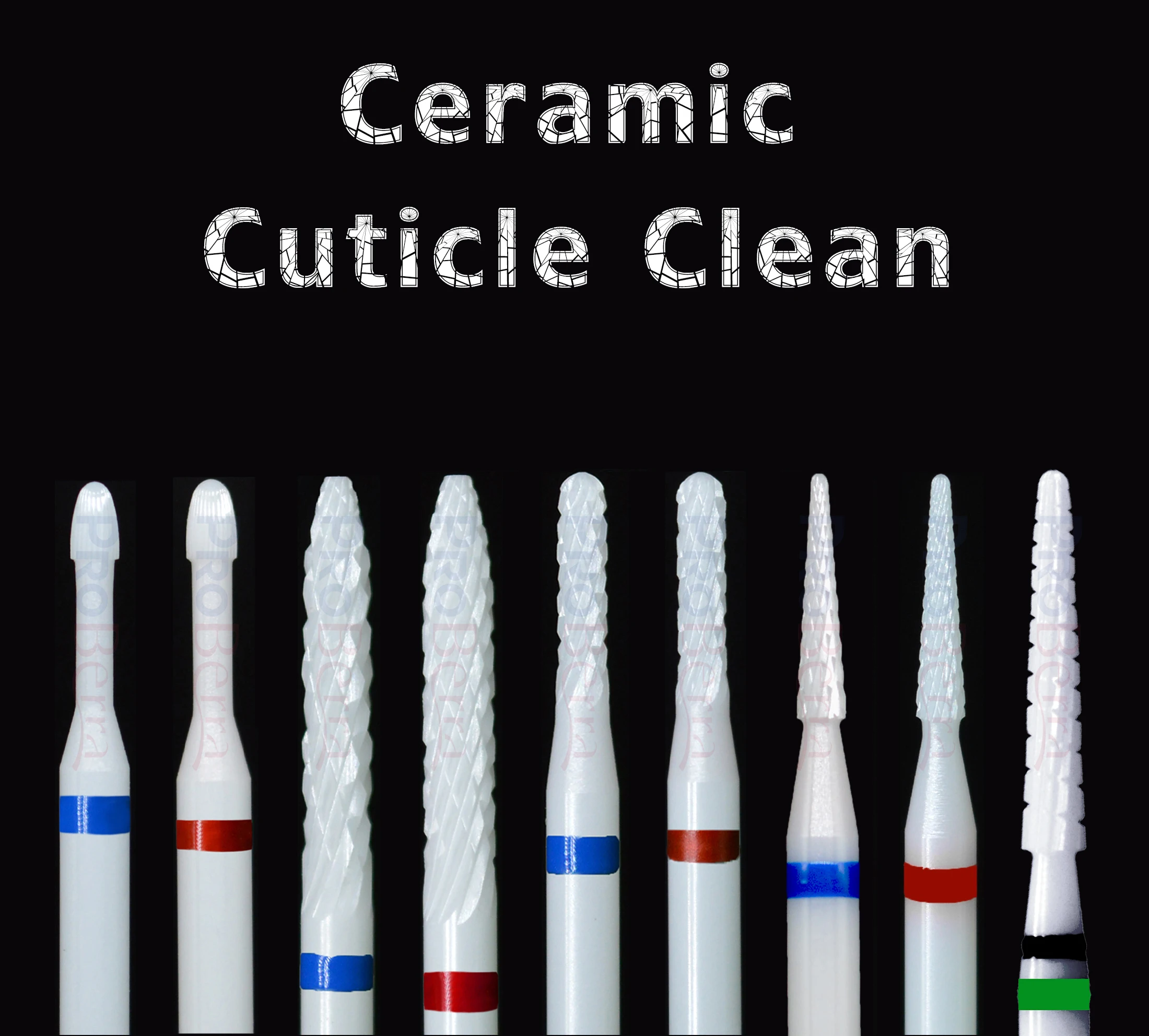 NAILTOOLS Ceramic Cuticle Clean Cutter edge dead skin  Manicure Pedicure milling Accessories Burr remove Nail drill bit