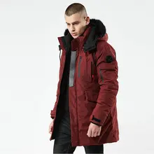 Новые зимние повседневные длинные стильные меховые куртки с капюшоном на хлопковой подкладке Мужская Толстая шляпа ветрозащитная модная мужская парка карманы пальто