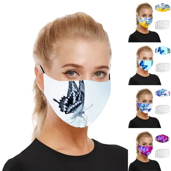 

PM2.5 Breathable Flower Face Mask Printed Masks Fabric Protective PM 2.5 Dust Mouth Cover Washable Reusable Mouth Mask#40
