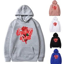 Moda moletom com capuz masculino casual pulôver primavera e outono streetwear rosa impressão manga comprida hoodies harajuku