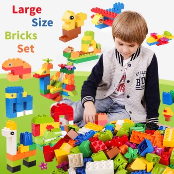 

DIY Big Size Building Blocks Big Bricks Truck Car Educational Learning Toys for Children Construction Blocks Creative Assembly