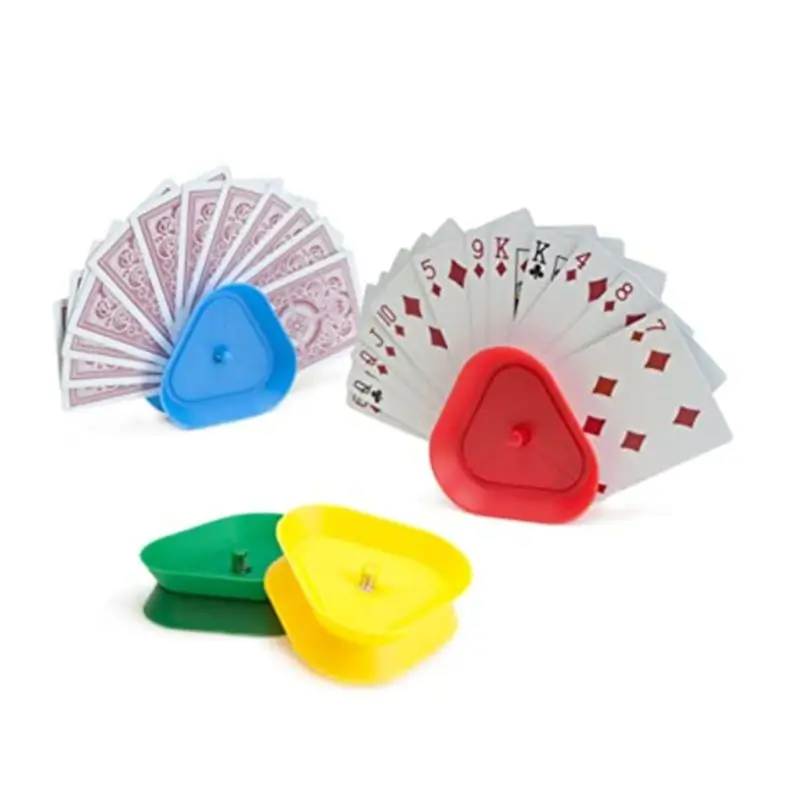 4pcs/set Triangle Shaped Hands-Free Playing Card Holder Board Game Poker Seat Lazy Poker