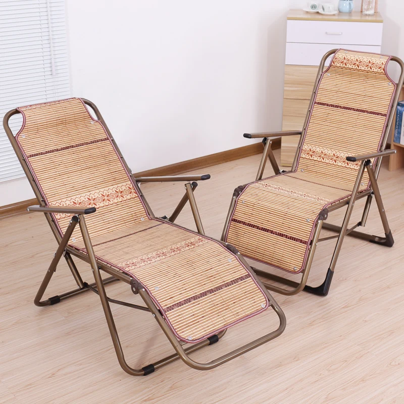 Zomer Cool Fauteuil Vouwen Enkele Lunchpauze Stoel Bamboe Stoel Kantoor Thuis Draagbare Siësta Stoel Bamboe Stoel