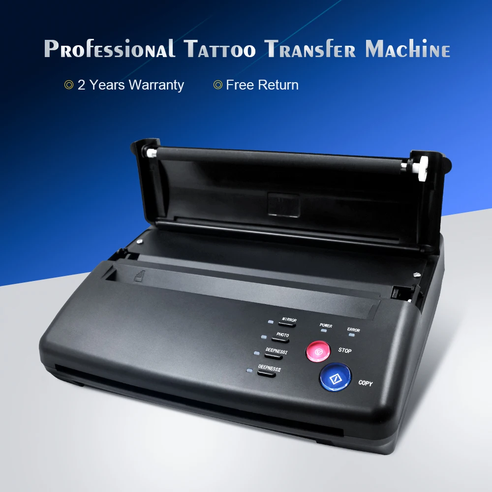 Termocopiadora Tattoo Negra USB LCD Tatuaje Transferencia Stencil