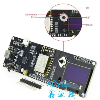 

ESP8266 OLED preflashed development board) Screen 0.96 inch OLED version - ESP8266 + 18650 holder Battery + 0.96 inch OLED