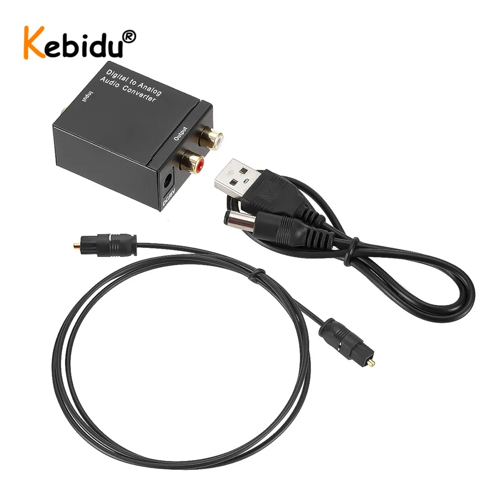 Коаксиальный преобразователь сигнала Toslink RCA цифровой оптический черный |