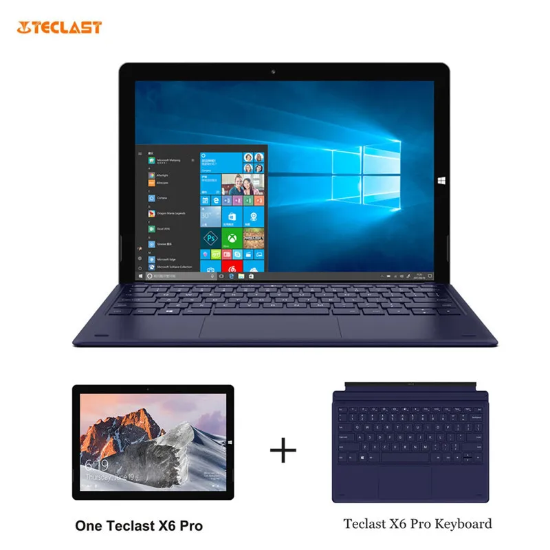 Teclast X6 Pro 12,6 ordenador portátil 8GB RAM 256GB SSD Intel Core HD 2880*1920 Dual Core Notebook cámara de Windows 10 2 en 1 Tablet