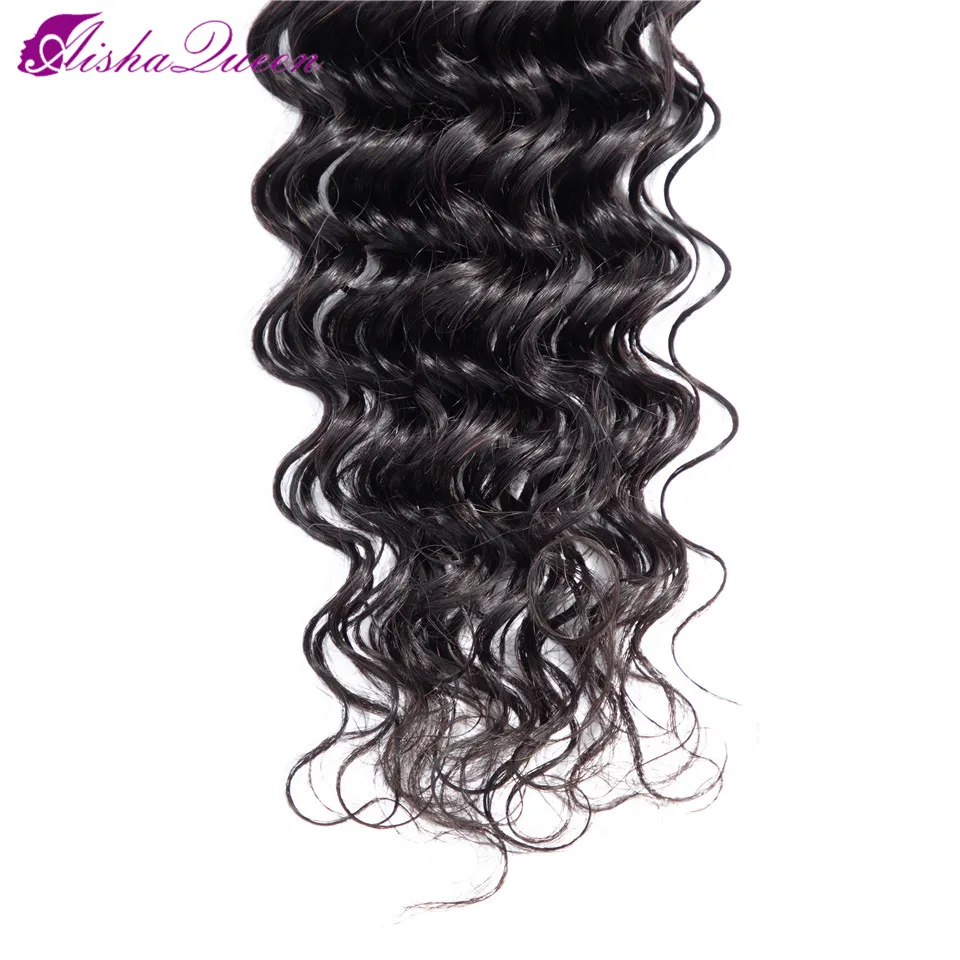 Бразильские волосы Aisha queen, глубокая волна, 8-30 дюймов, натуральный цвет, средний коэффициент,, не Реми, человеческие волосы с глубоким плетением, пряди