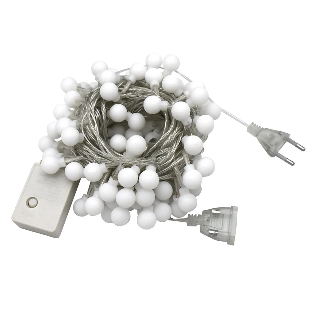 9 Color US Plug LED Ball Lamp 10M Lighting Fairy Garden Light String Interior Christmas Trees Decoration Curtain Lamps 907