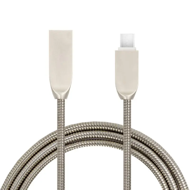 Sindvor 1 м металлический пружинный Micro USB кабель для синхронизации данных для samsung Xiaomi Android мобильный телефон Быстрая зарядка Microusb зарядное устройство провод
