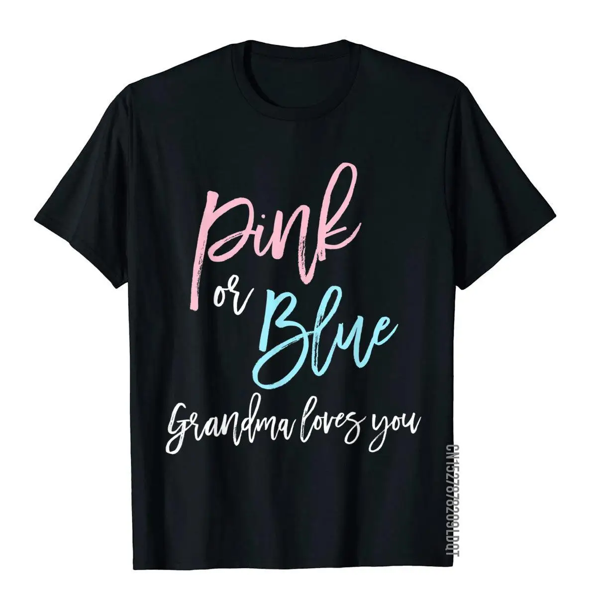 Grandma Pink or Blue Gender Reveal Shirt Baby Shower Gift__B12629black