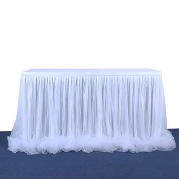 

Mesh Gauze Table Skirt Tulle Table Yarn Skirt Tableware Wedding Celebration Supplies Birthday Party Desktop Decoration