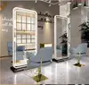 Web celebrity barber shop mirror table with LED lamp floor mirror full body mirror hair salon dedicated hair salon mirror table ► Photo 1/5