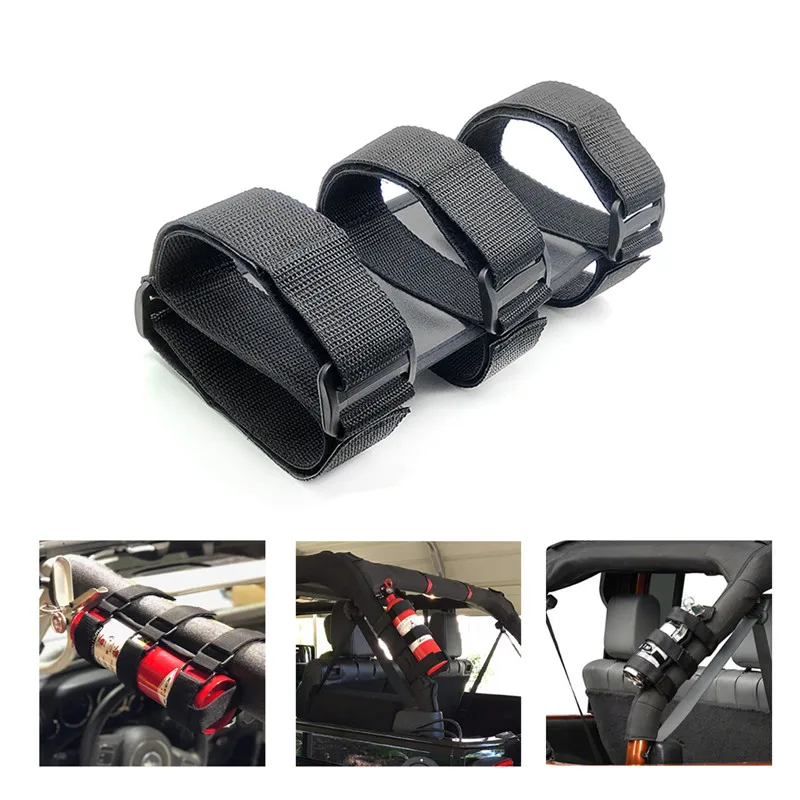 

1pc Fire Extinguisher Holder Auto Fixed Holder Nylon Bag Fixing Easy Carry Car Roll Bar Trunk Store Content Bag Strap Kit