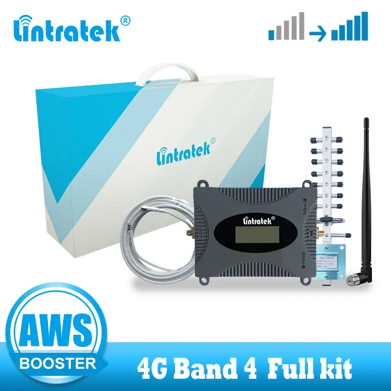 Lintratek AWS Band 4 4G усилитель сигнала LTE 1700/2100 МГц Усилитель сотового телефона B4 сотовый