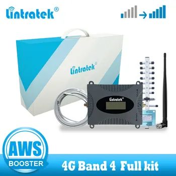 

lintratek AWS Band 4 4G signal booster LTE 1700/2100MHz Cell phone amplifier B4 Cellular amplifier Gift wrapping Full kit