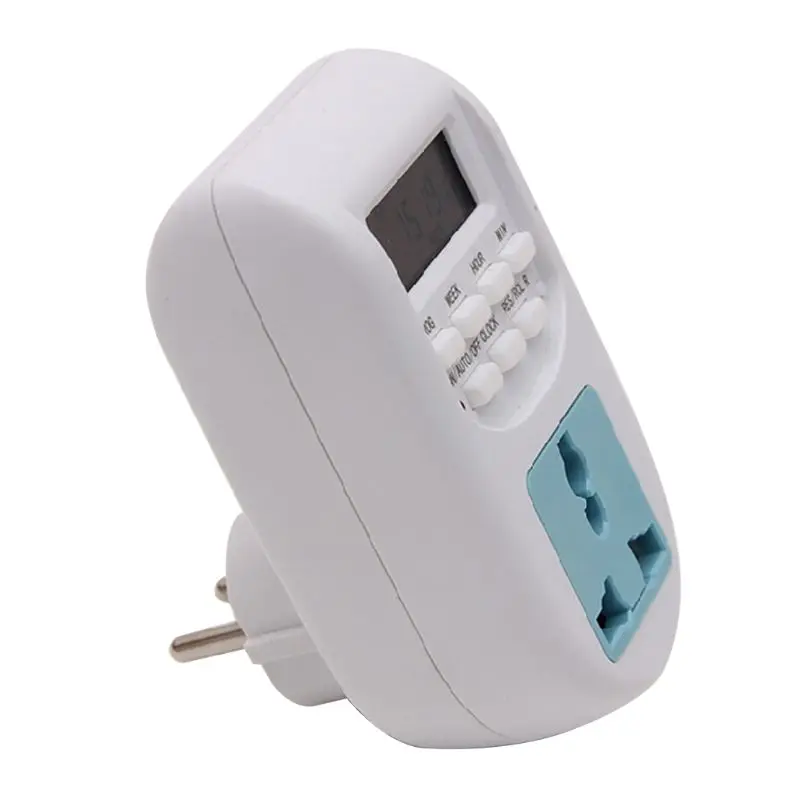 10A 10A 220 V-240 V Европейский Стандартный таймер розетка Европейская Пособия по немецкому языку общего назначения ЖК-дисплей цифровой Дисплей время Управление переключатель