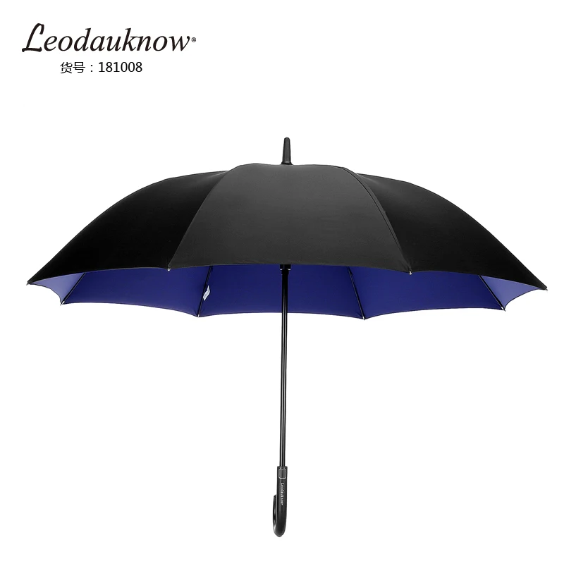 Leodauknow, прямой, с длинной ручкой, с высокой плотностью, двойной тканевый зонтик, модная, простая, ветрозащитная, мужская, женская, зонт