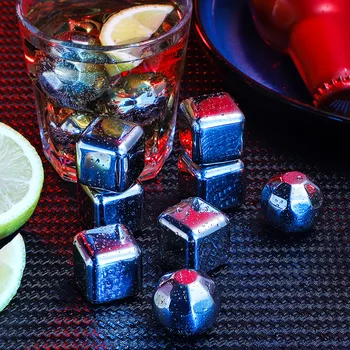 

Beer Chilled Metal Stainless Steel Ice Cube Square Ice Wine Whisky Cooling Cooling Whisky Stone