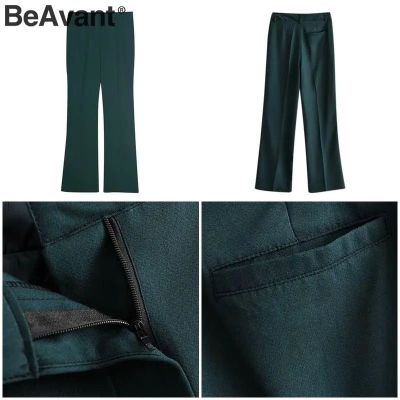 BeAvant, двубортный Блейзер, костюмы для женщин, элегантный, офисный, для девушек, Блейзер, брюки, набор, Осень-зима, карманы, женские, рабочие костюмы