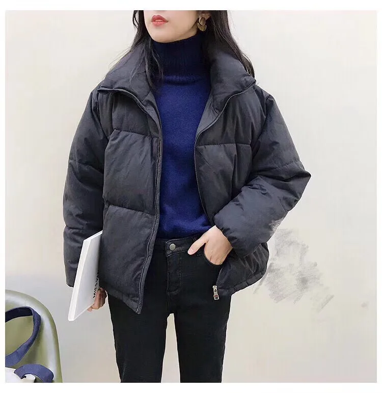 

2018 Origional Women's Large Size Autumn And Winter New Style Short Cotton Overcoat Women's Loose-Fit Slimming Fashion