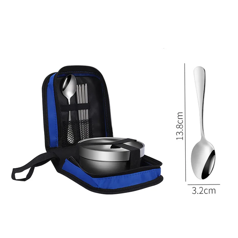 Горячая Распродажа 1 набор портативная посуда для путешествий нержавеющая чаша