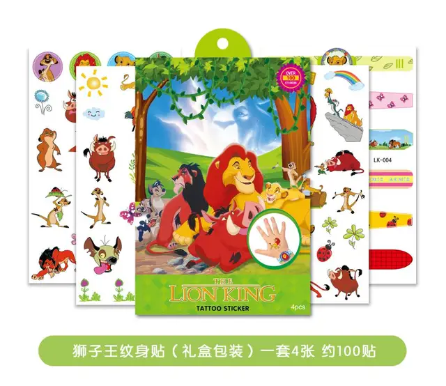Disney Toy Story Woody Buzz Child Temporary Tattoo Body Art Flash Tattoo Stickers elsa anna Waterproof  Styling Sticker gift box 4 sheet  K