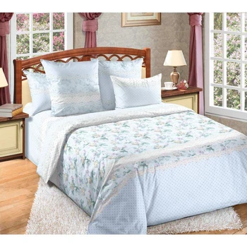 

Bed linen Euro "Youth", blue color, 200x220, 220x240, 70x70cm 2pcs