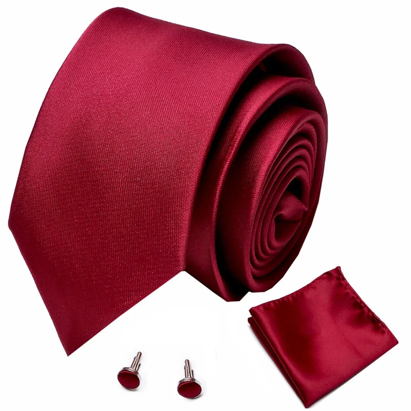 Men`s Tie 100% Silk Red Plaid print Jacquard Woven Tie + Hanky + Cufflinks Sets For Formal Wedding Business Party Free Postage