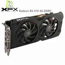 Видеокарта XFX AMD Radeon RX 470, 4 ГБ DDR5, видеокарта для ПК, GPU RX470, 4 Гб, 256 бит, игровые видеокарты для ПК, видеопроигрыватель, используемая видеокарта