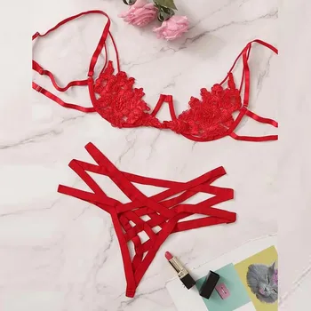 

Plus Size Women Lingerie Porno Sexy Mujer Erotic Babydoll Corset Lace Underwire Racy Muslin Sleepwear Sexy Underwear Tops+Briefs