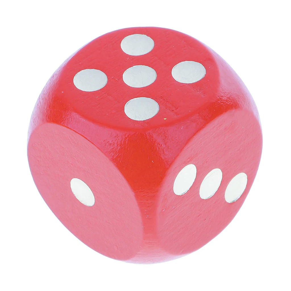 10 Piece/Set 3cm Wooden Dice D6 Six Sided Dotted Dice Dies for D&D TRPG Toy