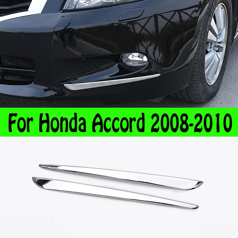 

FOR Honda Accord 8th 2008-2010 chrome Front bumper Fog Light Lamp trim strip 2pcS