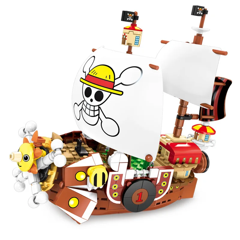 One Piece Monkey D Luffy Thousand Sunny Anime Pirate Ship Building Blocks Sets Bricks Classic Model Kids Toys Blocks Aliexpress