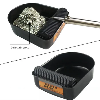 

1Pcs Tin Storage Box Soldering Iron Head Clean Tin Suction Box Anti-Static High Temperature Resistant Anti-static Tin Box For We