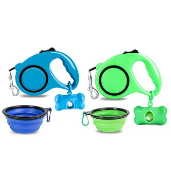

Pet Walking Leash Sets Folding Dog Cat Bowl And Puppy Kitten Poop Bag Dispenser For Dogs Cats