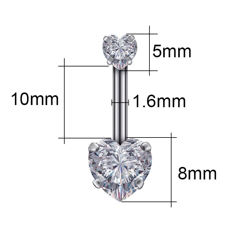 Piercings pour nombril Or Goud Carats - Zircone Premium