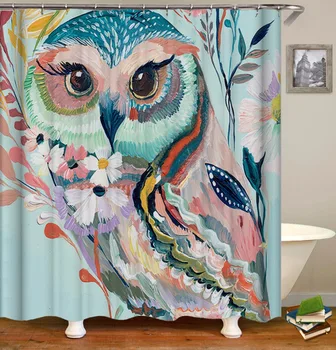 

Peacock Aninal 3D Print Shower Curtain for Bathroom Bath Screens Waterproof Polyester Customized Bath Decoration