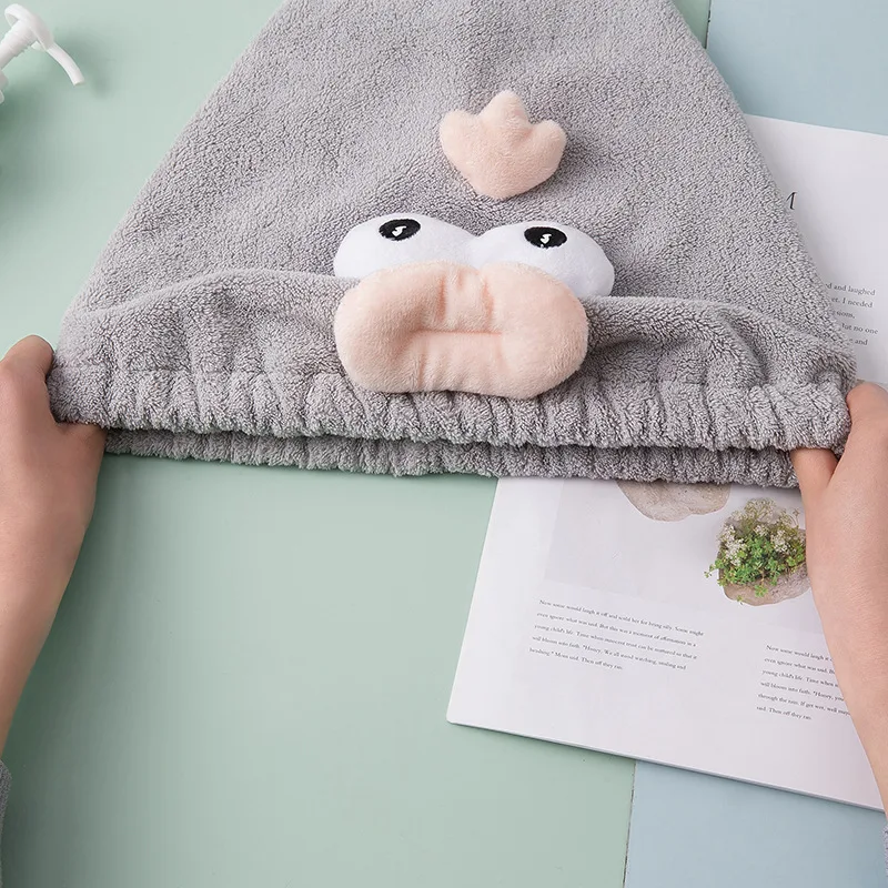 Microfiber Hair Turban Shower Cap Quickly Dry Hair Shower Hat Wrapped Towel Bathing Cap Bathroom Accessories 4