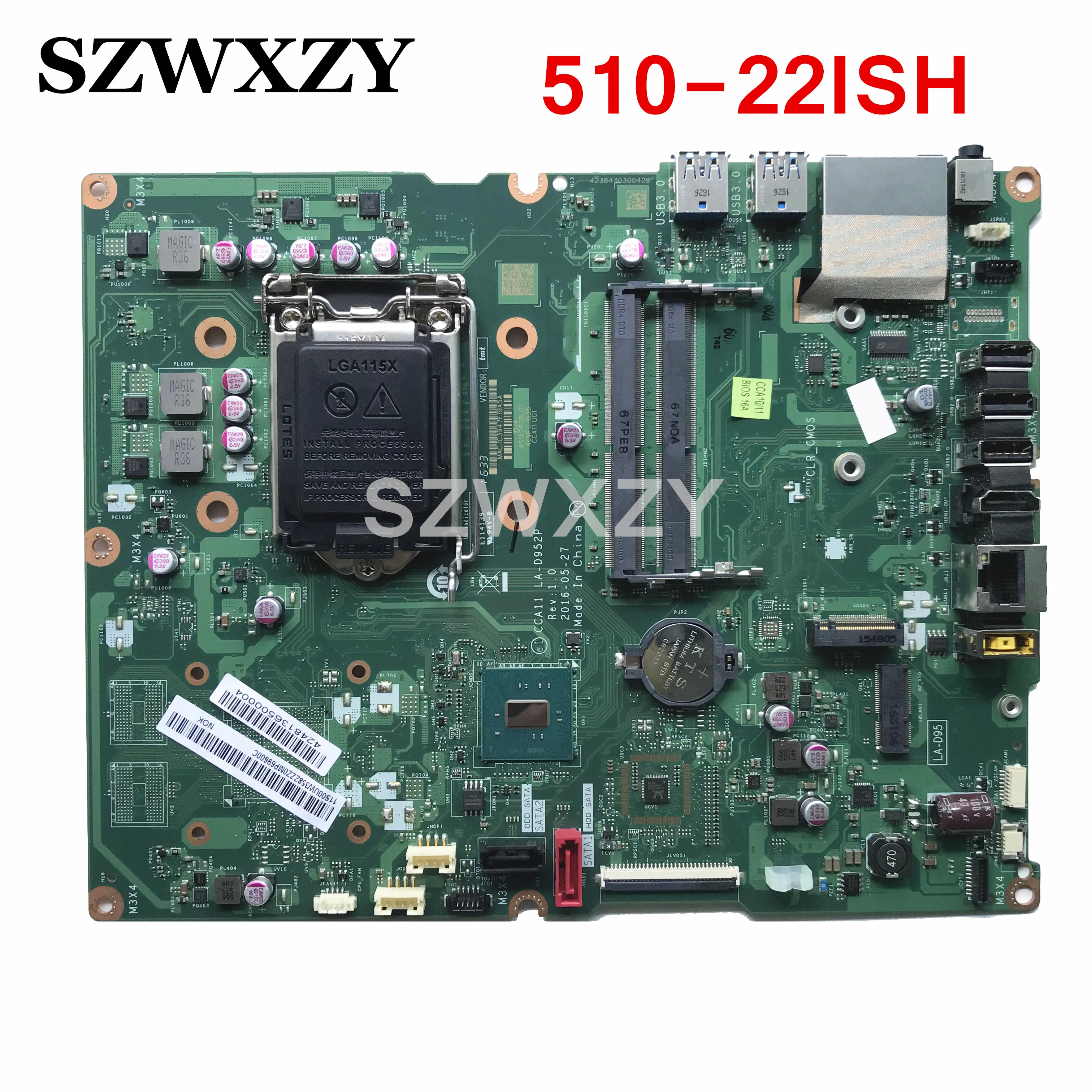 Оригинальный Для lenovo 510-22ISH материнская плата AIO 00UW358 00UW359 DDR4 CCA11 LA-D952P | Компьютеры и