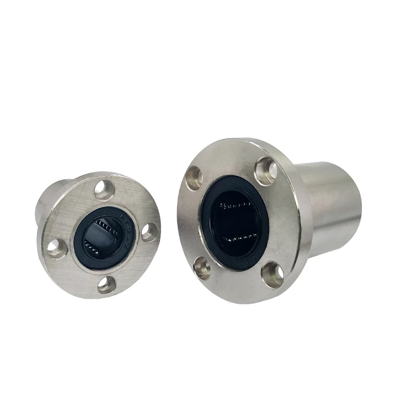 

2pcs CNC 3D printer anti-rust electroplating linear bearing round flange LMF6UU LMF8UU LMF10UU LMF12UU LMF16UU LMF20UU 25 30UU