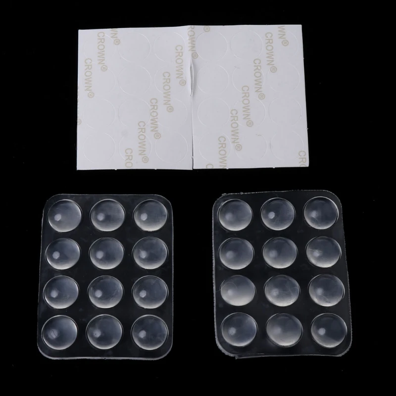24pcs Adhesive Circle Anti Slip Bumper Shock Absorber Closestool Soft Cushion