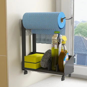 

1pc Simple Practical Creative Useful Towel Rack Dishrag Hanger Storage Shelf
