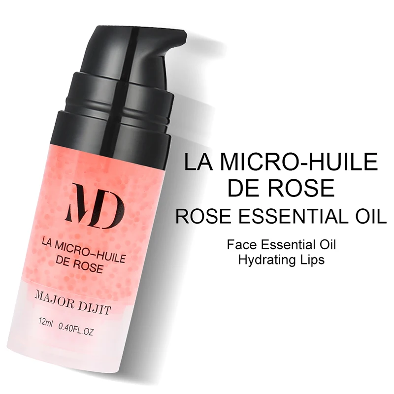 Rose Essential Oil 12 мл эфирное масло розы профессиональное масло для макияжа лица Эфирное масло перед праймером косметика/основа Увлажняющая масло для лица Уход за кожей - Цвет: Rose Essential Oil