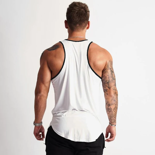 Canottiera Uomo Fitness Stringer - Maglia Slim Fit Per Palestra E Allenamento, 94% Poliestere 6% Spandex - Foto 7